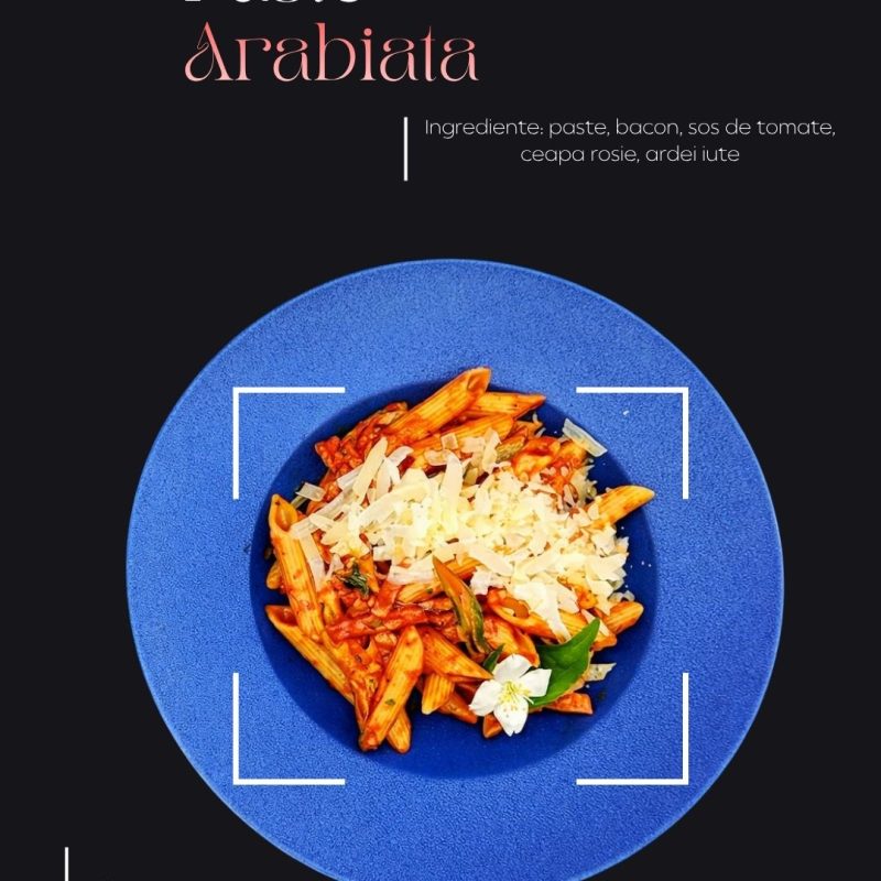 Pastele Arrabiata de la Supporter Delivery sunt alegerea perfectă pentru cei care iubesc gustul intens și picant al bucătăriei italiene. Spaghete al dente îmbrăcate într-un sos roșu vibrant din roșii coapte, usturoi și ardei iute — o explozie de aromă care trezește simțurile. Preparatul este echilibrat cu ulei de măsline extravirgin și busuioc proaspăt, oferind o experiență autentică, plină de energie și savoare.